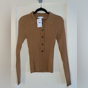 NWT GOOD AMERICAN Women's Tan Jumper
